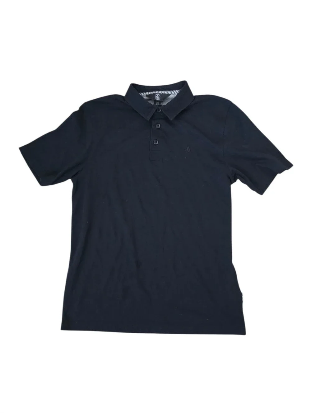Volcom Boys Navy Polo Shirt Medium 10/12 Skate School Uniform Cotton Blend